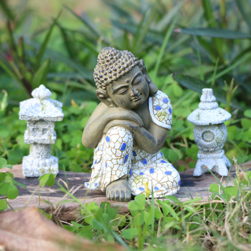 Statue de Bouddha zen en résine méditant pour la sérénité et le calme
