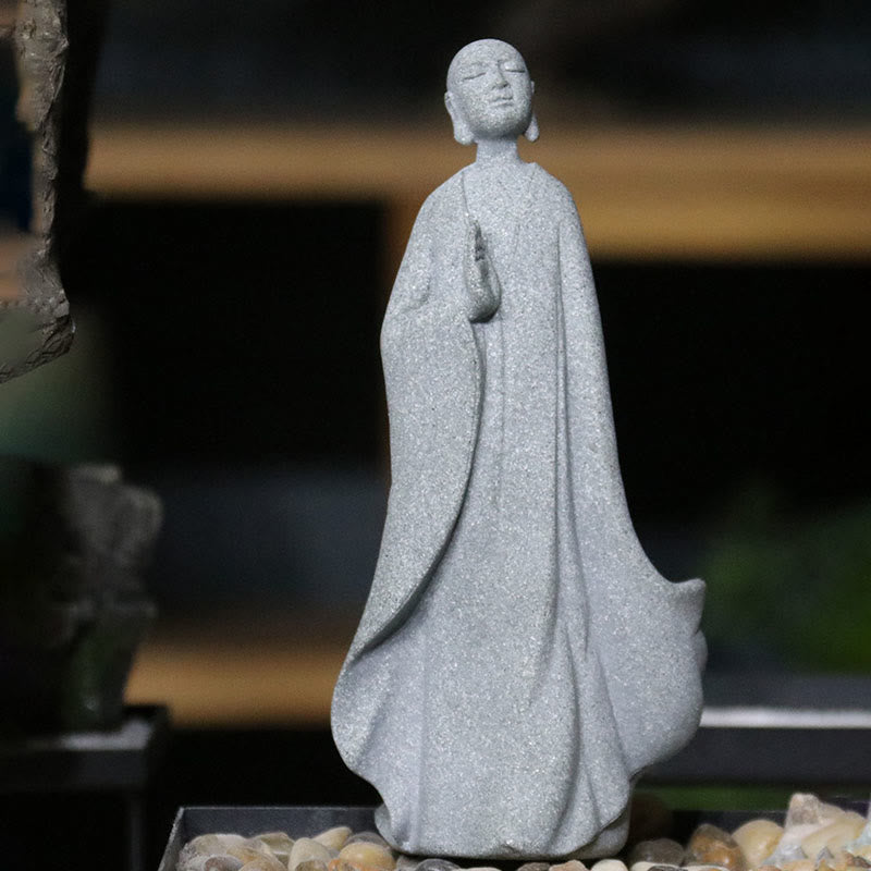 Statue de Bouddha de méditation en grès pour la sérénité et la paix