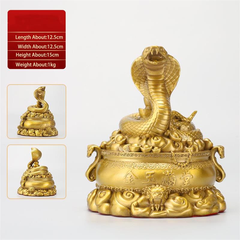 Pièces de cuivre de taille moyenne Année du Serpent Décoration en laiton