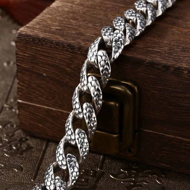 Bracelet de protection en écailles de dragon en cuivre pour homme 20 cm