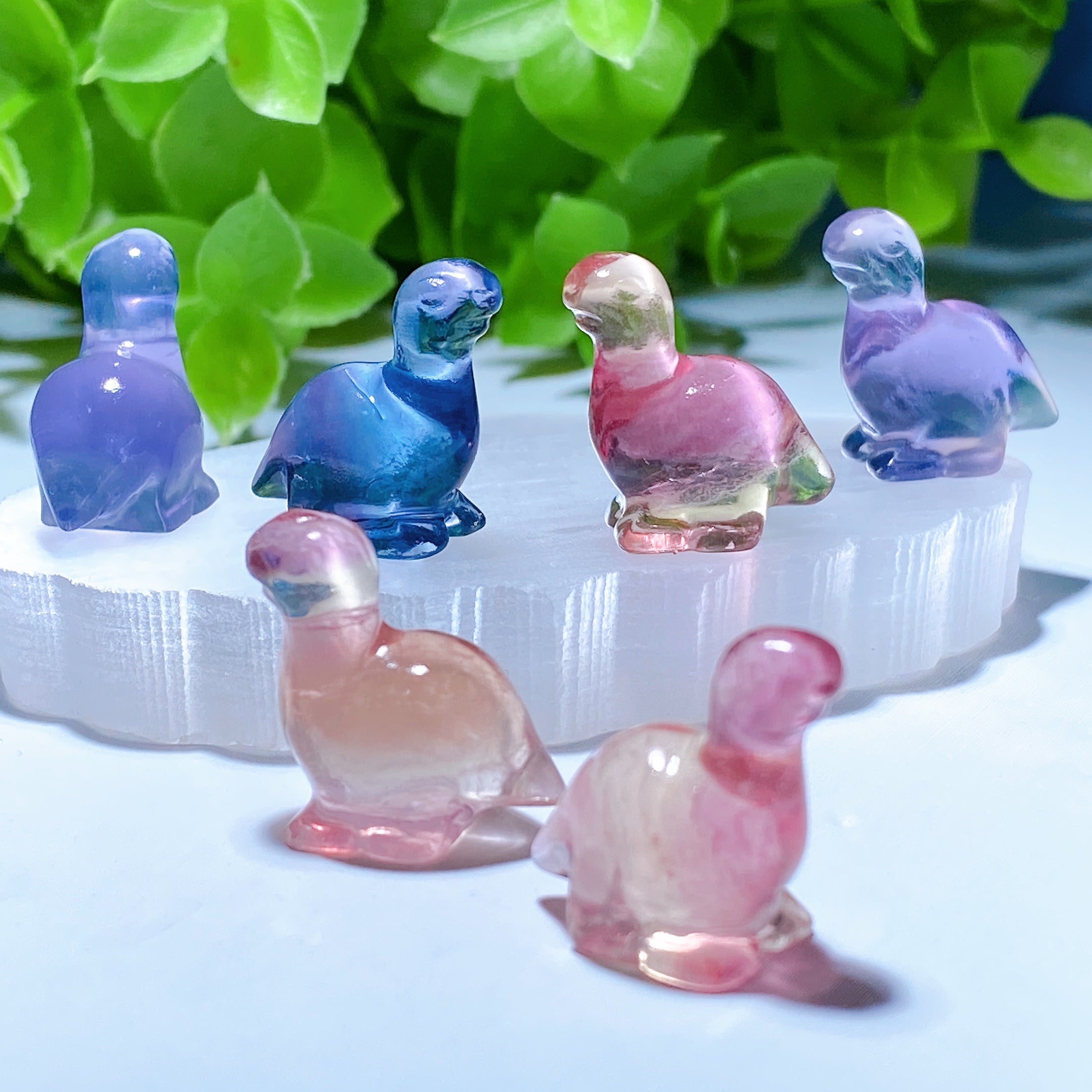 Mini Fluorite Crystal Animal Carvings 12-20mm for Healing
