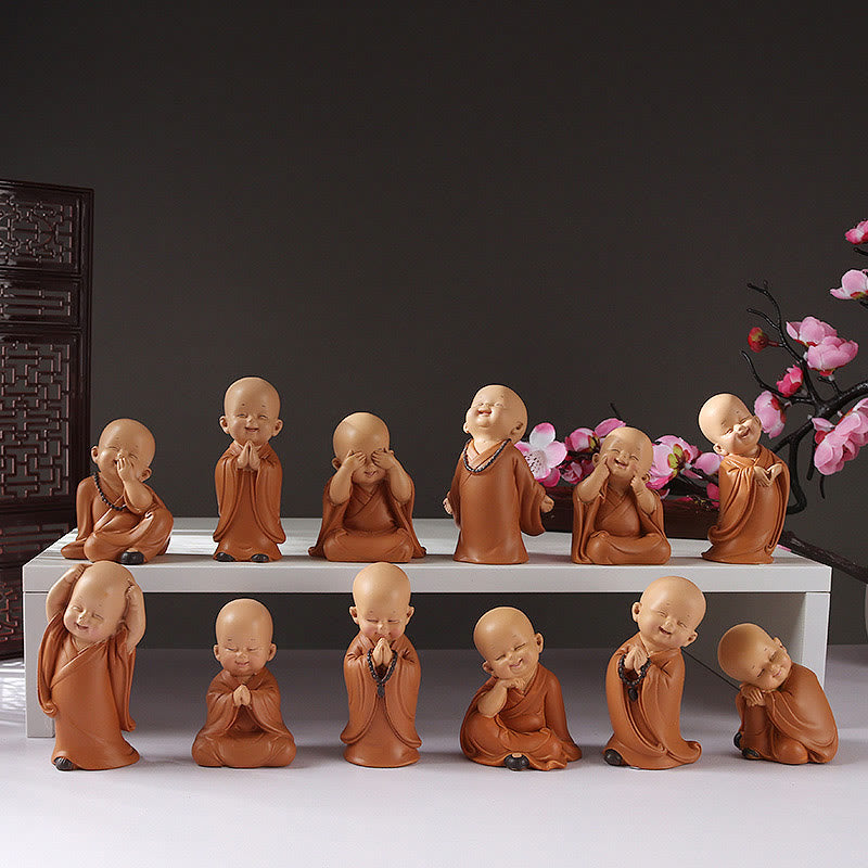 Mini statue de Bouddha en résine pour la méditation et la prière