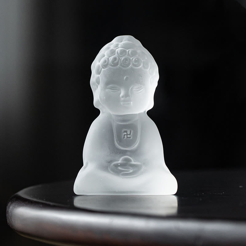 Mini décoration de bureau de sérénité bouddha Tathagata Liuli