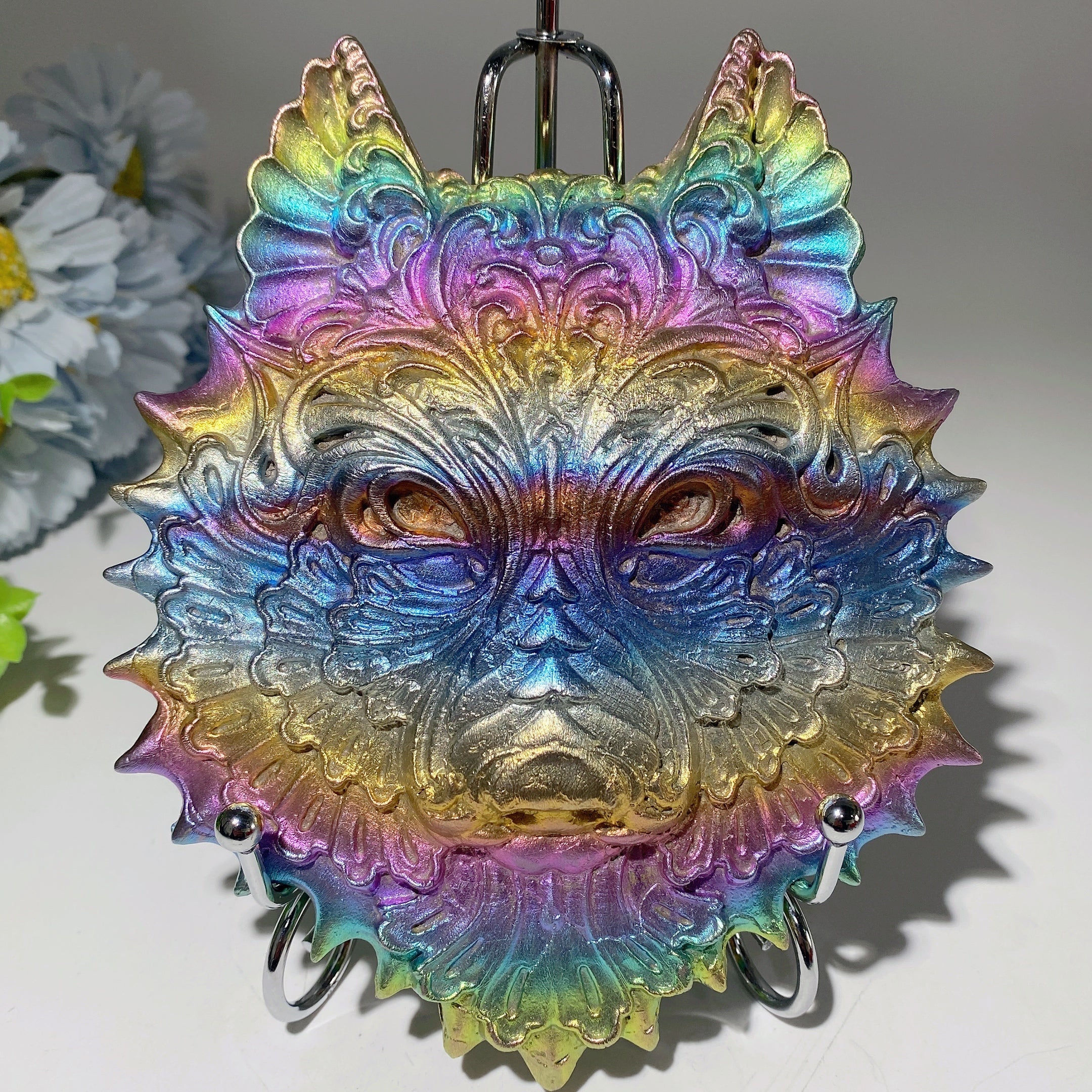 Mixed Bismuth Crystal Figurines 2-6 Inch Colorful Carvings