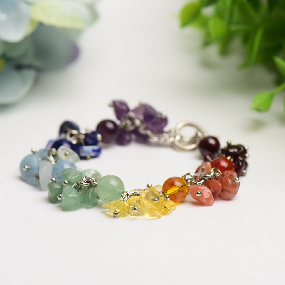 Mixed Crystal Chakra Healing Bracelet for Energy Balance