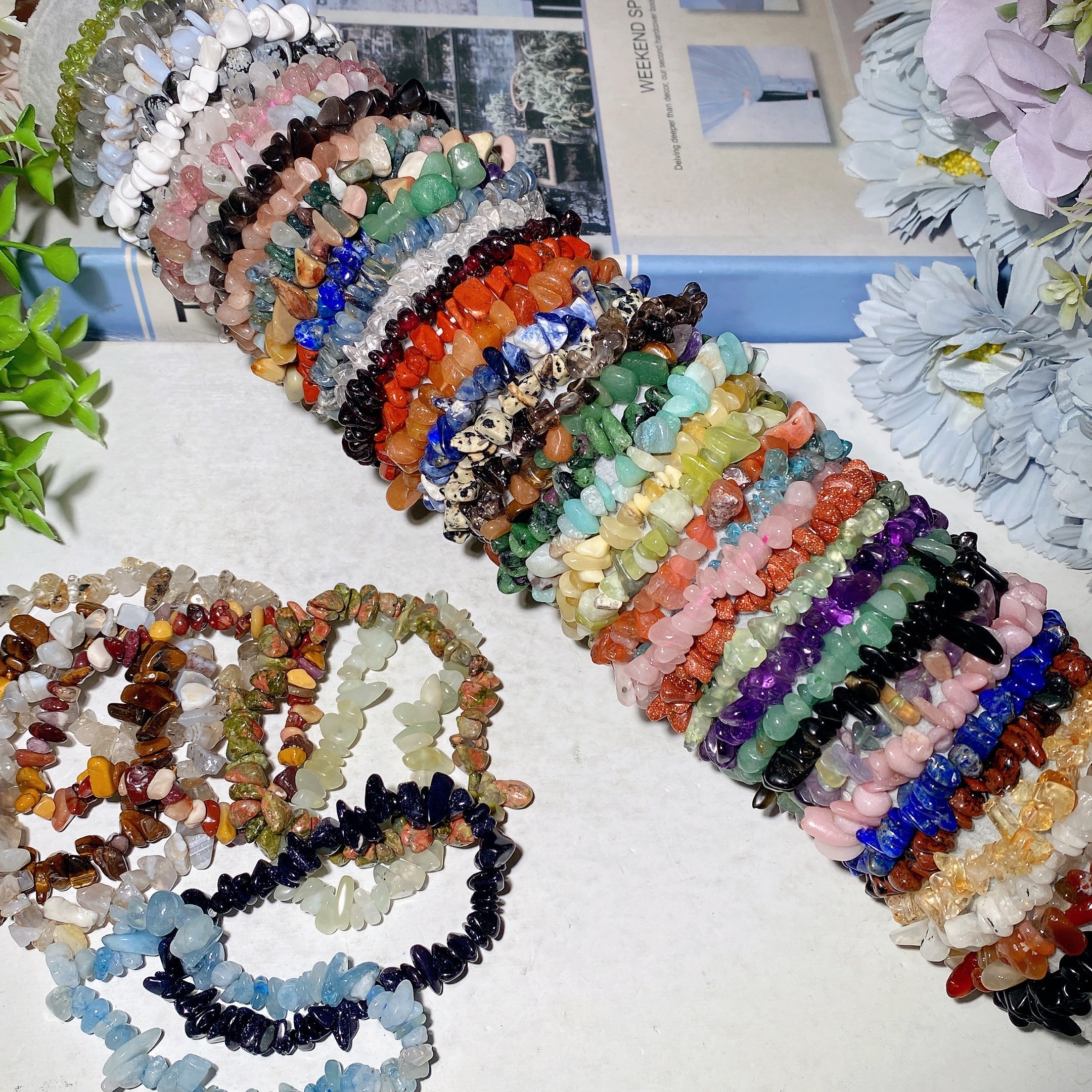 Mixed Crystal Chips Spiritual Bracelets for Healing Energy