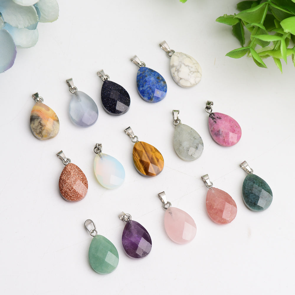 Mixed Crystal Pendant with Natural Stones for Healing and Meditation