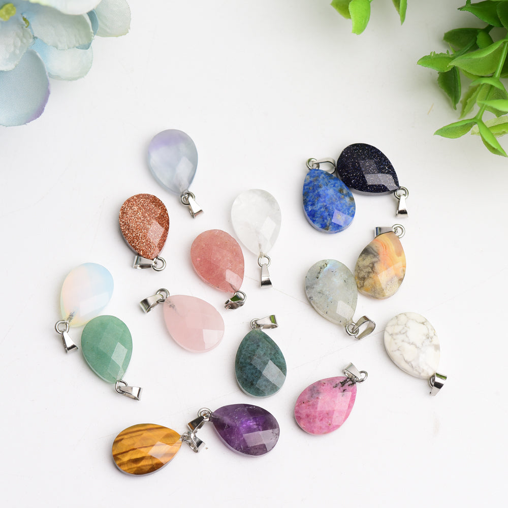 Mixed Crystal Pendant with Natural Stones for Healing and Meditation