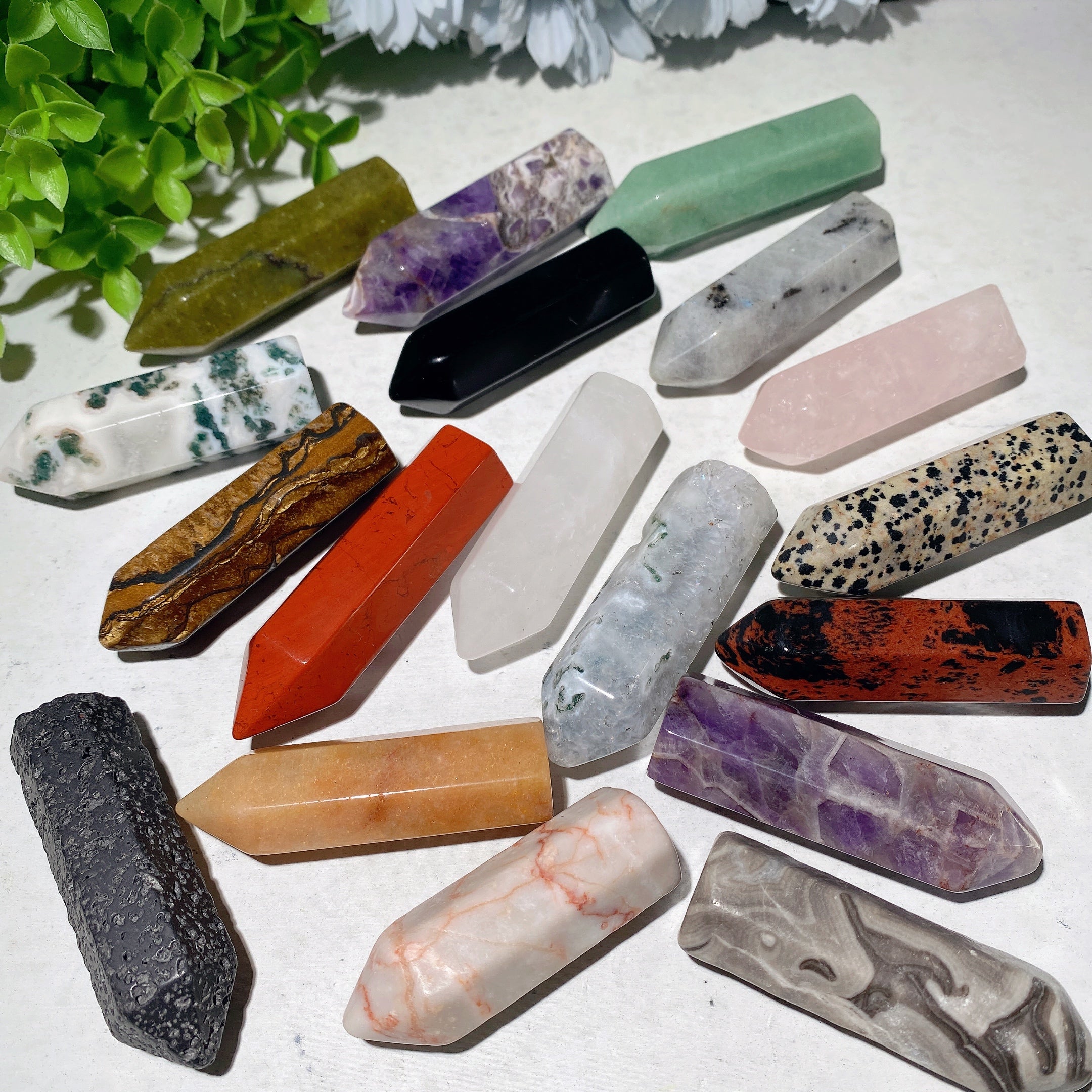 Mixed Crystal Points Bag 2.1-2.5 Inches Healing Crystals