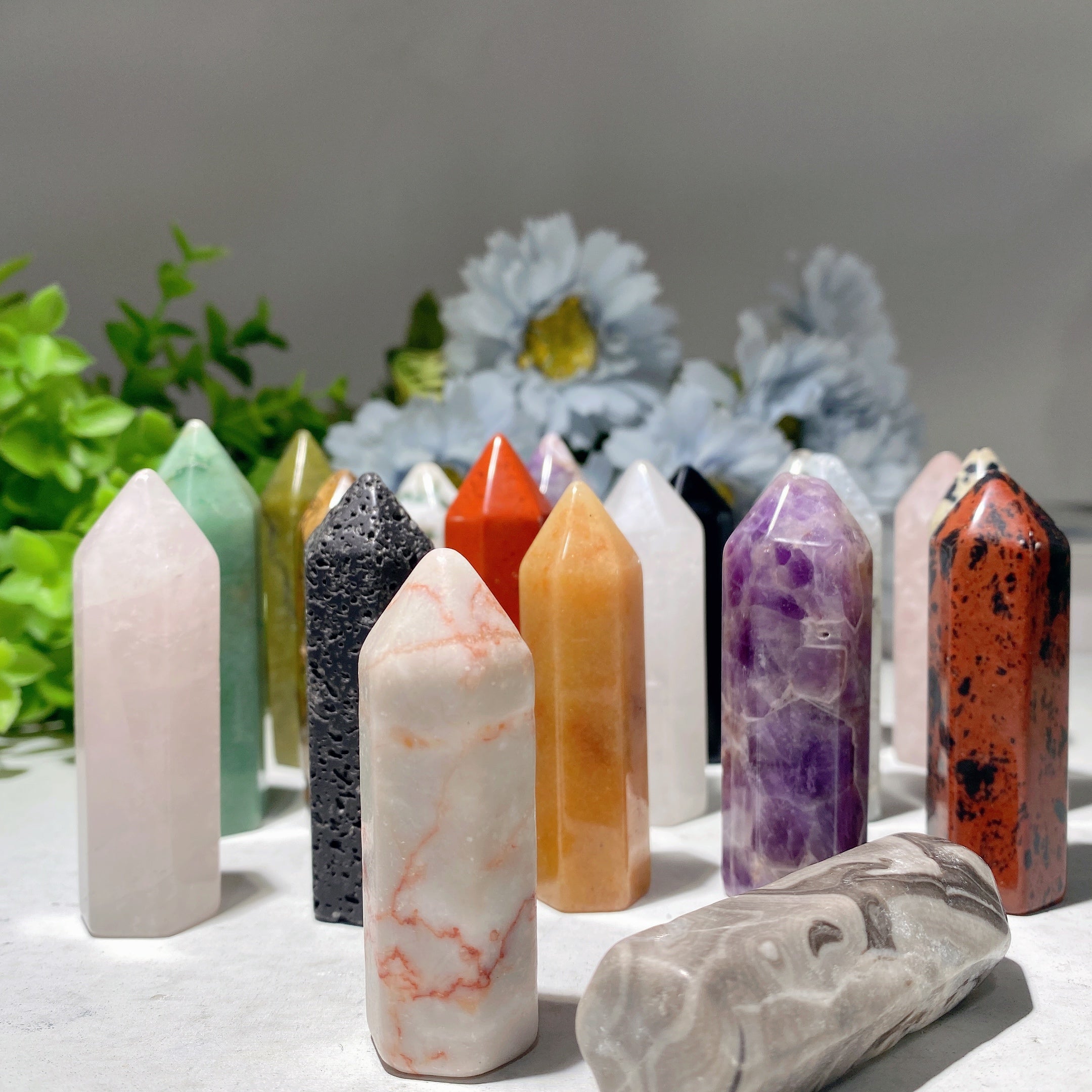 Mixed Crystal Points Bag 2.1-2.5 Inches Healing Crystals