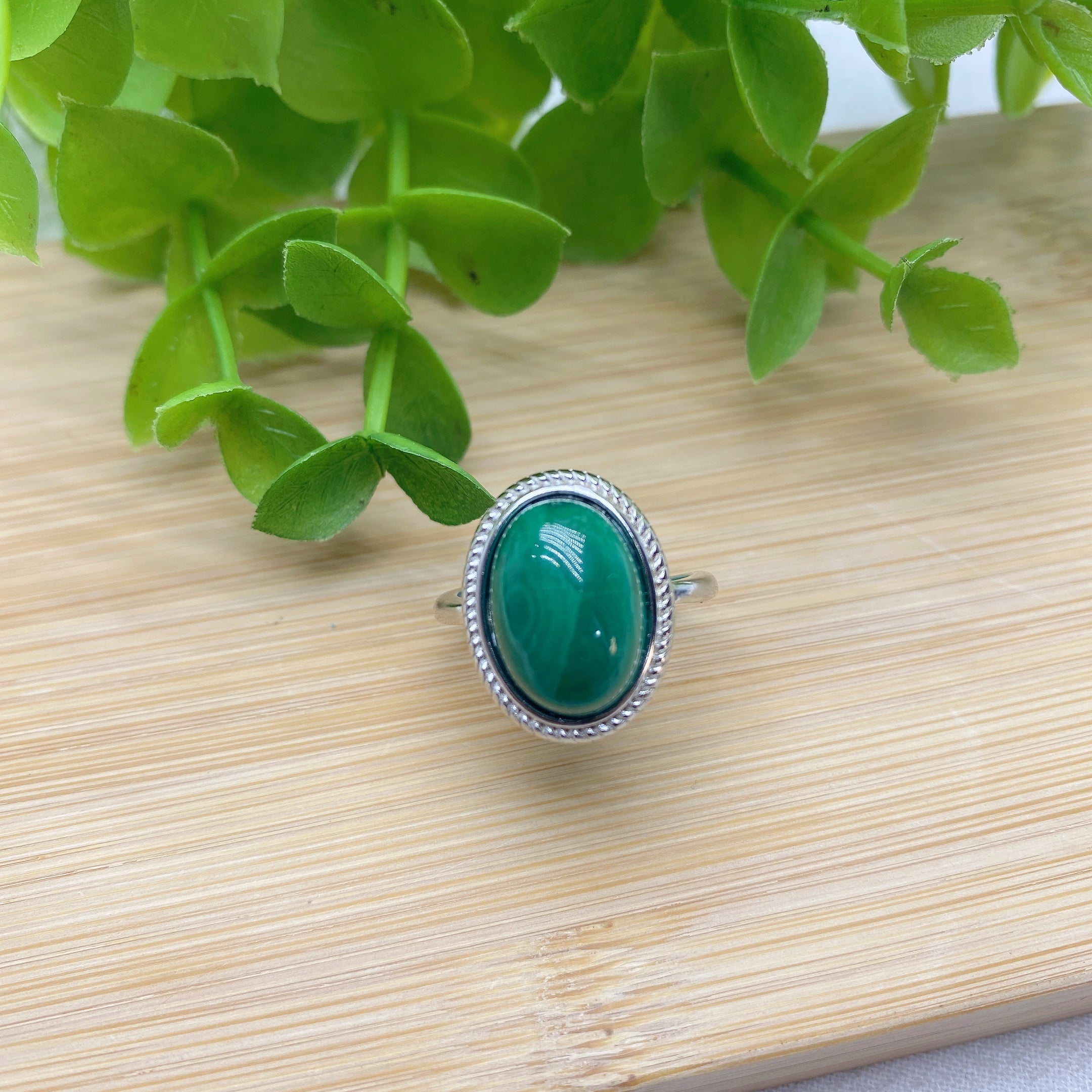 Bague de guérison spirituelle en cristaux mixtes - Taille 2,3 pouces