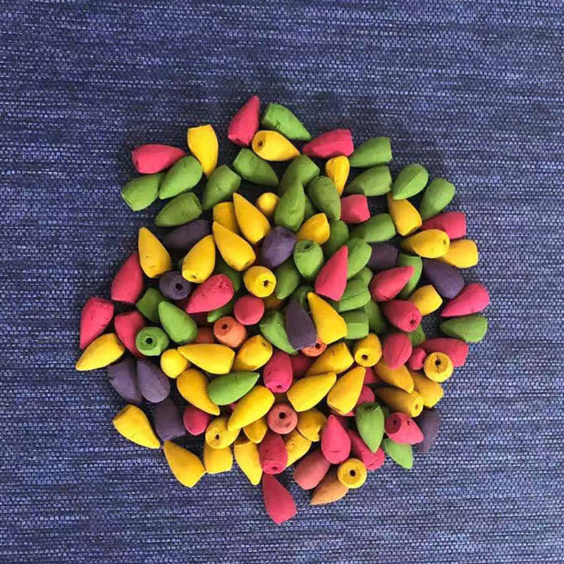 Cônes d'encens à reflux au bois de santal et aux arômes floraux mixtes, paquet de 50