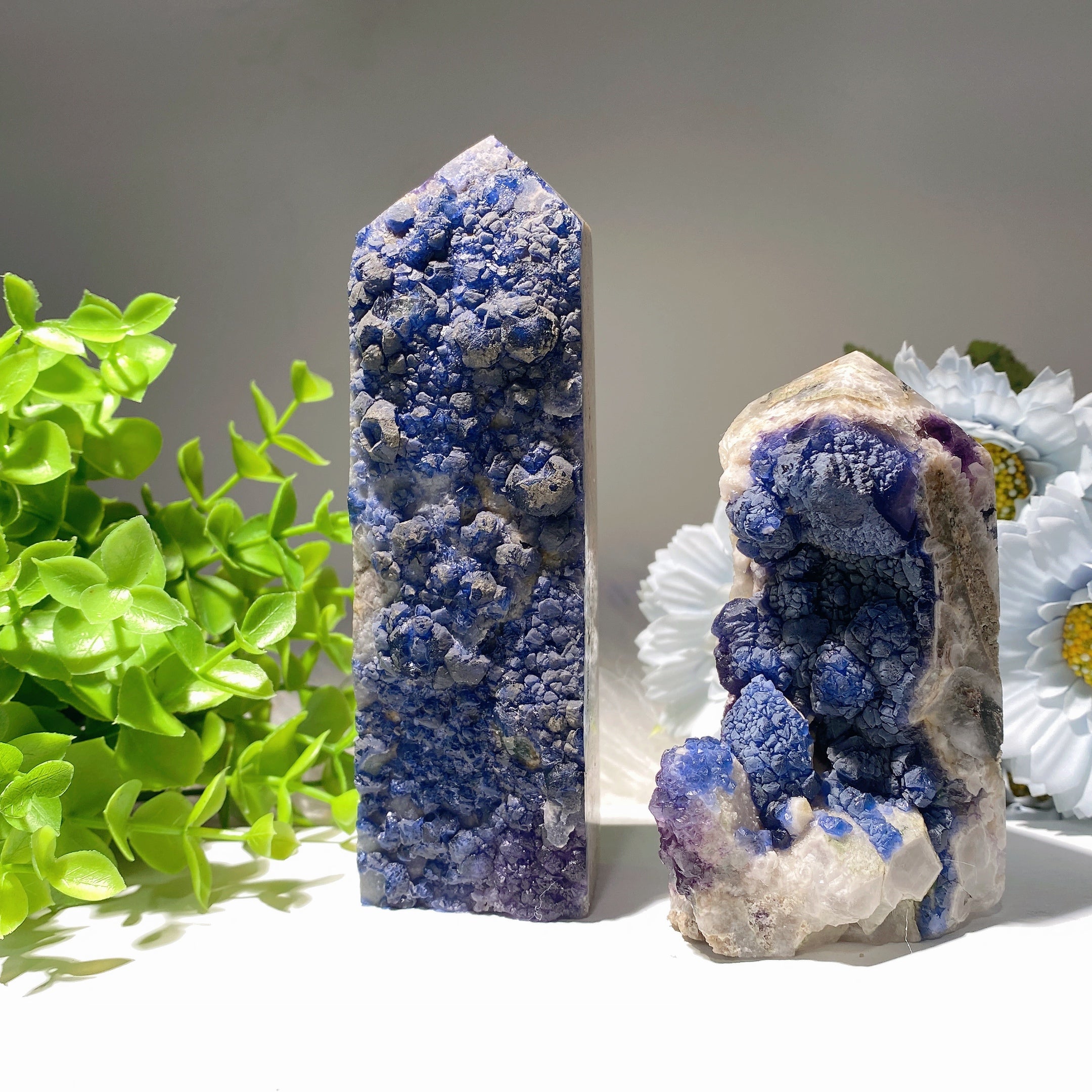 Mongolia Fluorite Tower Crystal 3.5-8 inch Healing Display
