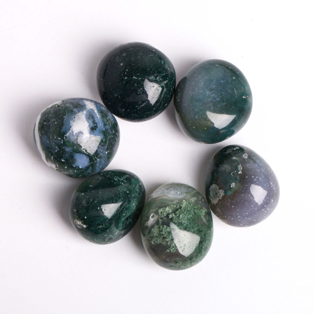 Pierres roulées en agate mousse 2-3,5 cm, paquet de 0,5 kg