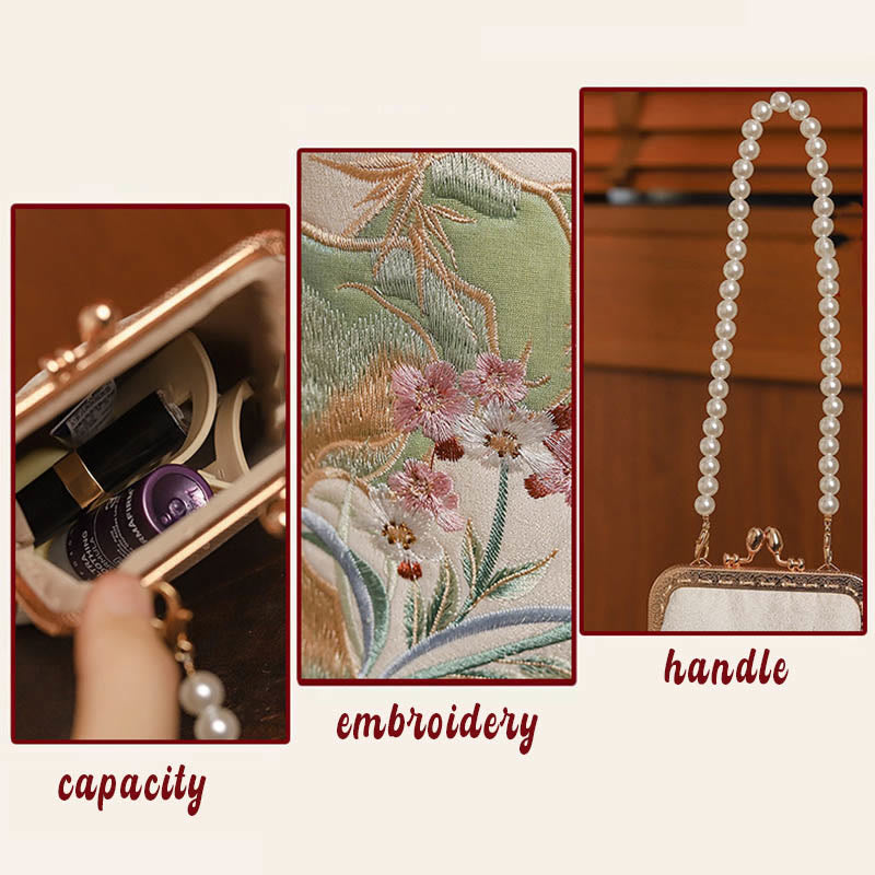 Sac bandoulière Mountain Stone Orchid Pearl Chain