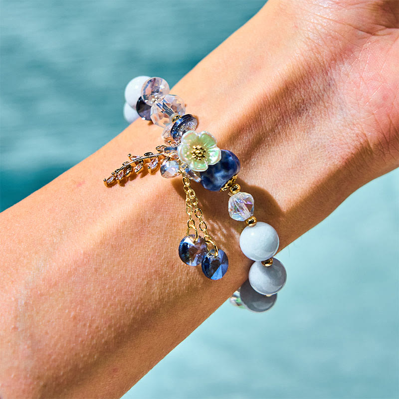 Bracelet de guérison multi-pierres précieuses améthyste et aventurine