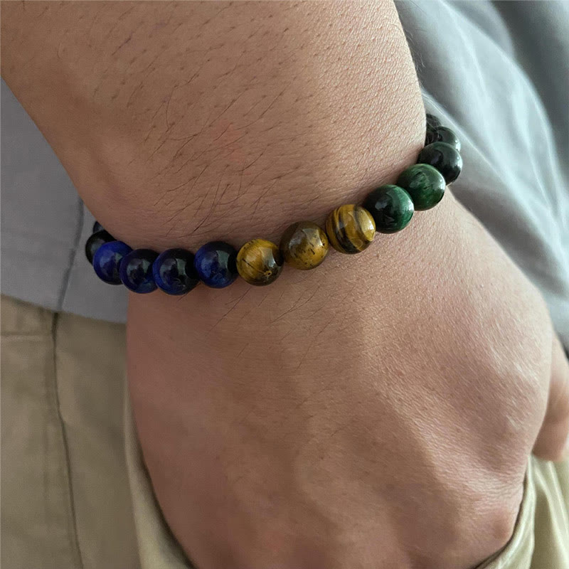 Bracelet d'équilibre multi-pierres œil de tigre