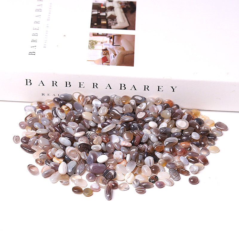 Éclats d'agate naturelle à bandes de 5 à 9 mm, pierres roulées pour la décoration