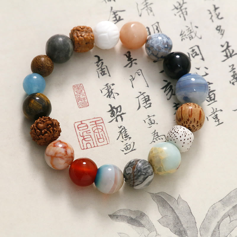 Bracelet spirituel en graines de Bodhi naturelles pour la protection et la sagesse