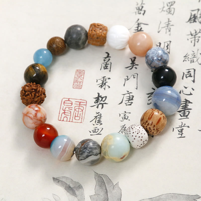 Bracelet spirituel en graines de Bodhi naturelles pour la protection et la sagesse