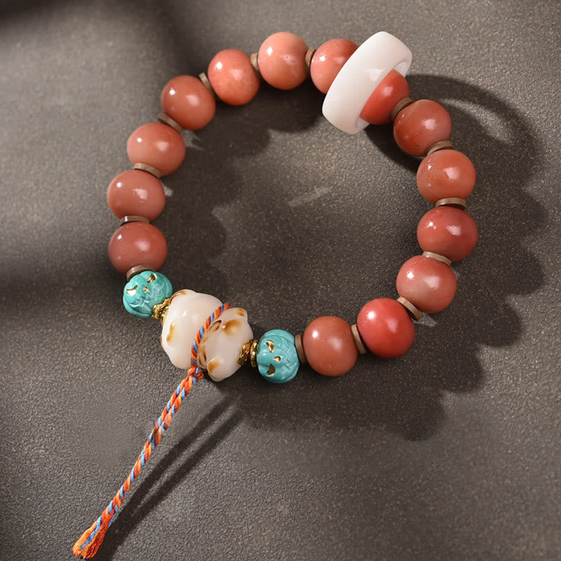 Bracelet de protection spirituelle en os de chameau naturel 15-16 cm