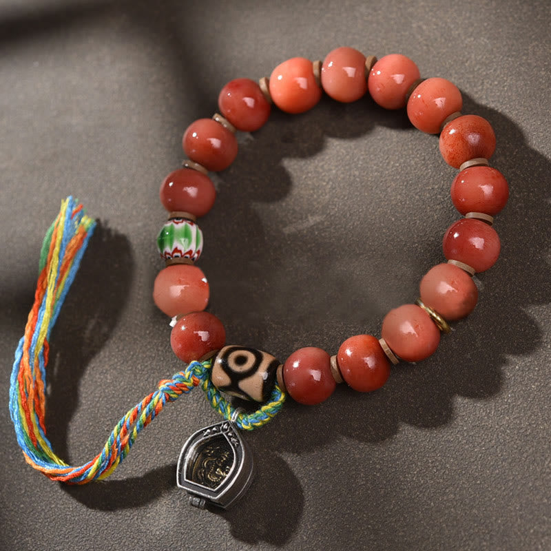Bracelet de protection spirituelle en os de chameau naturel 15-16 cm