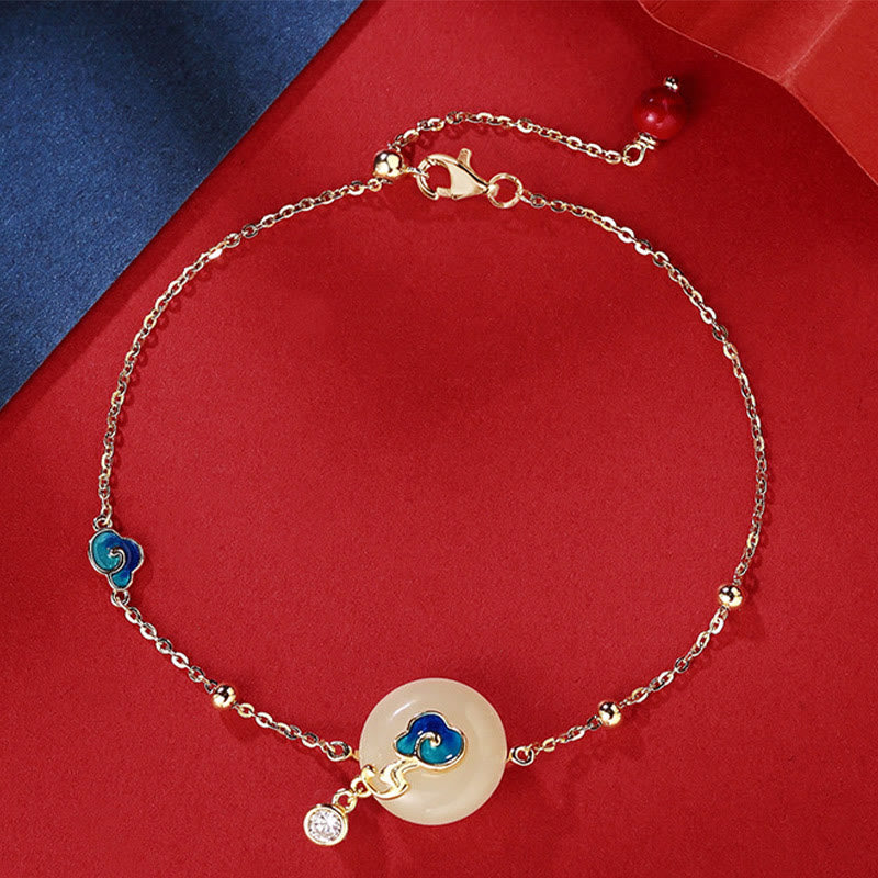 Bracelet Nuages de Bon augure en Jade Naturel Hetian