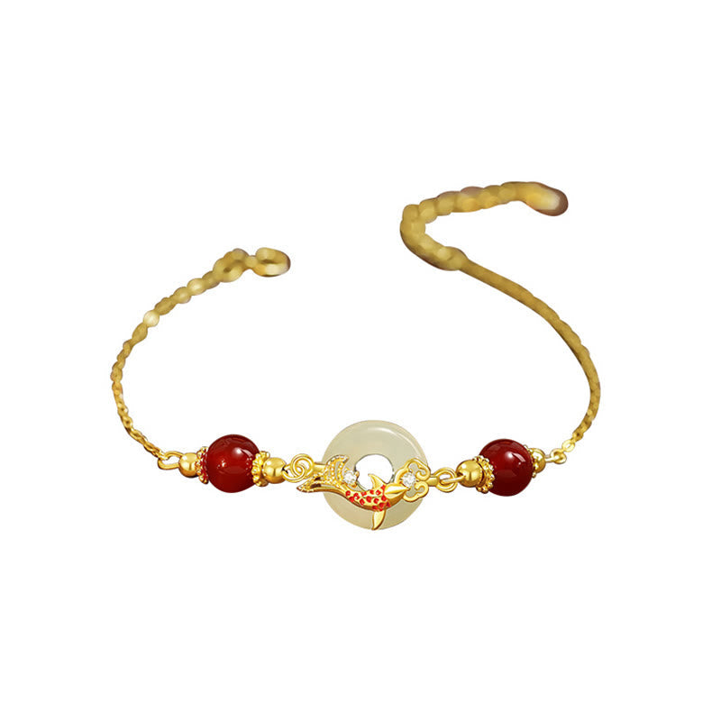 Bracelet boucle de paix en jade naturel Hetian, taille de poignet 14-17 cm