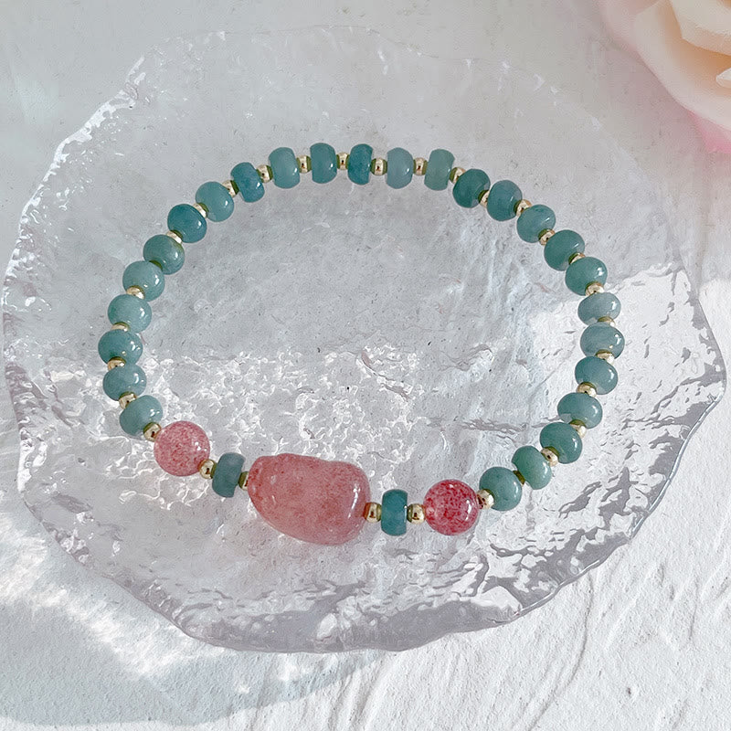 Bracelet de prospérité en jade naturel Hetian avec breloque PiXiu