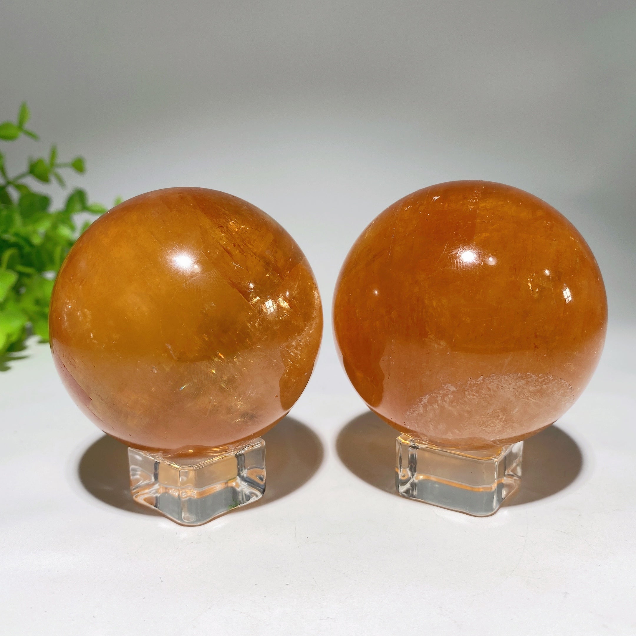Natural Honey Calcite 2.0-2.5 Inch Crystal Sphere for Healing
