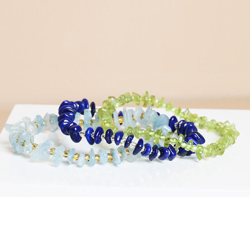Bracelet en cristal naturel de forme irrégulière pour la méditation et l'équilibre