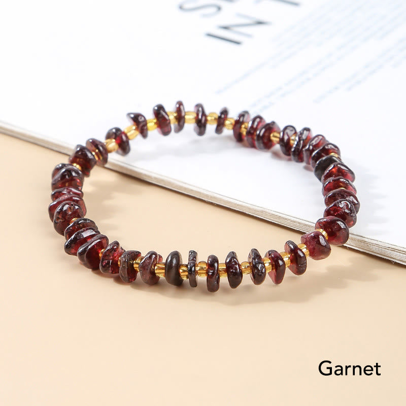 Bracelet en cristal naturel de forme irrégulière pour la méditation et l'équilibre