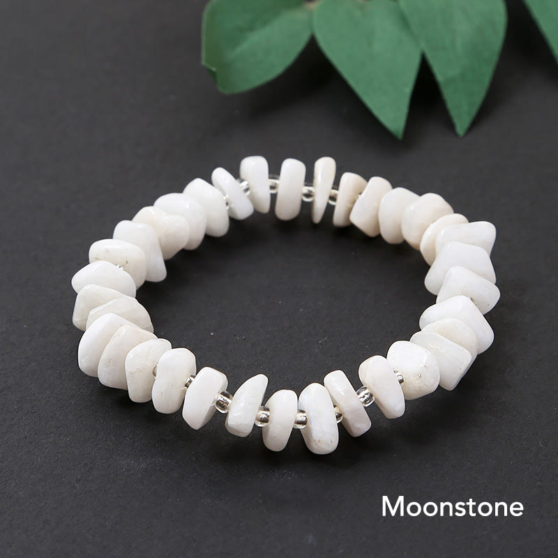 Bracelet en cristal naturel de forme irrégulière pour la méditation et l'équilibre