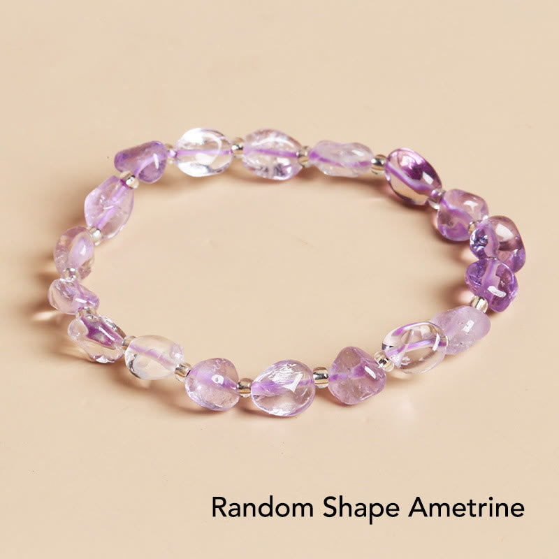 Bracelet en cristal naturel de forme irrégulière pour la méditation et l'équilibre