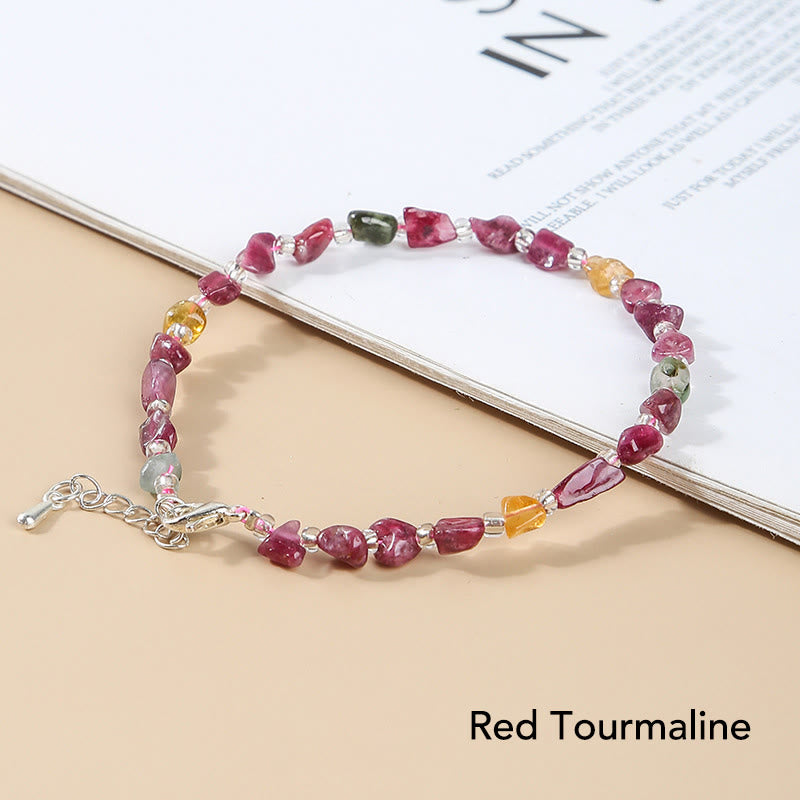 Bracelet en cristal naturel de forme irrégulière pour la méditation et l'équilibre