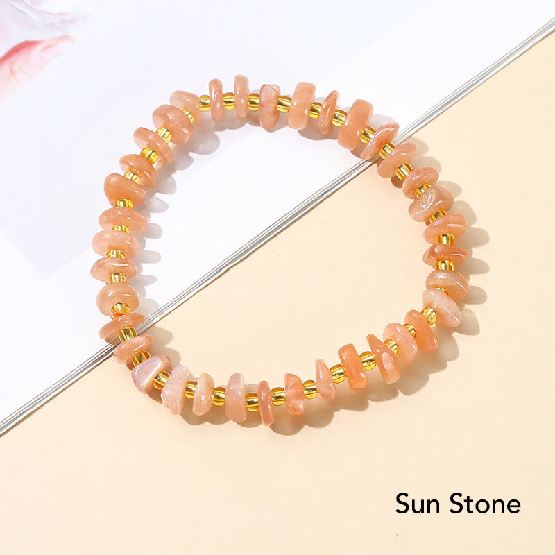 Bracelet en cristal naturel de forme irrégulière pour la méditation et l'équilibre