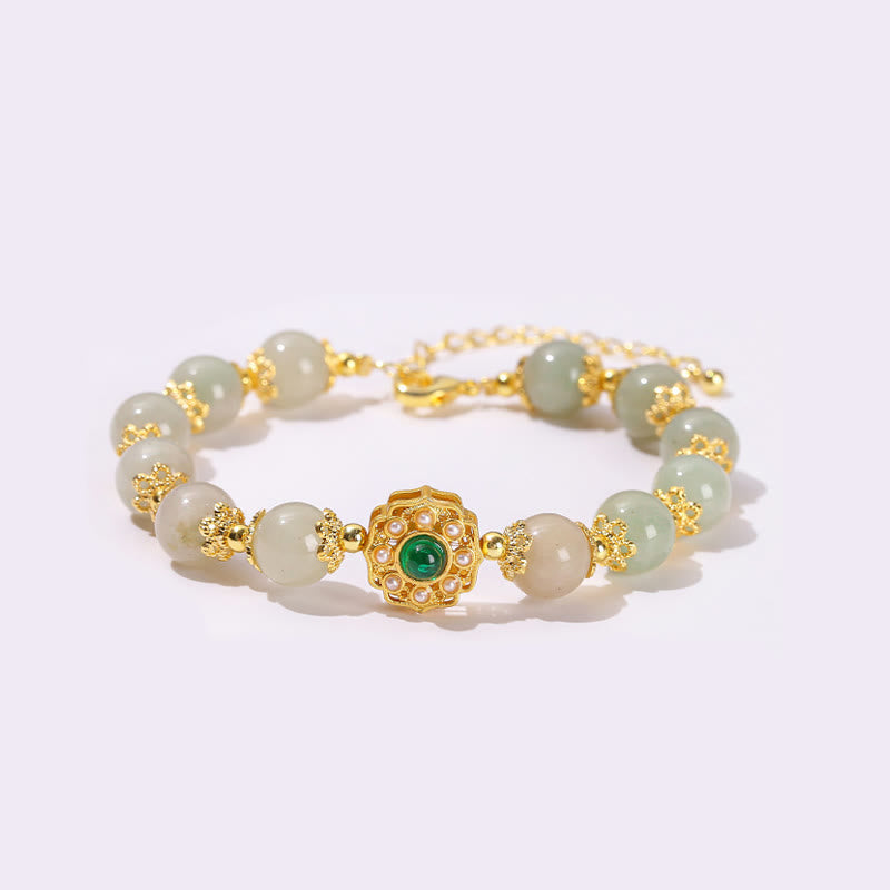 Bracelet de prospérité en jade naturel pour l'abondance et la chance