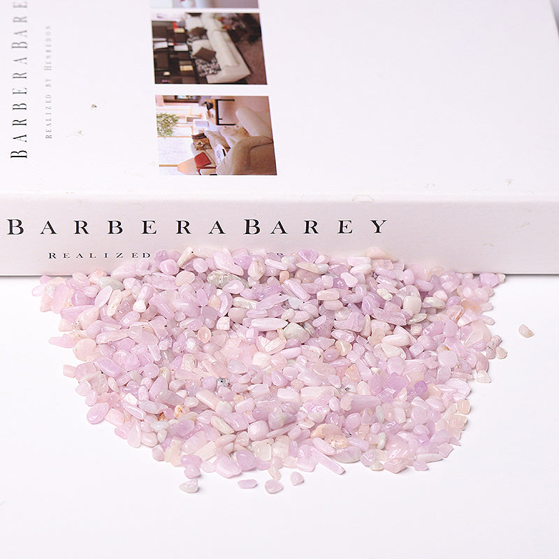 Éclats de cristal de kunzite naturelle de 5 à 9 mm pour la décoration