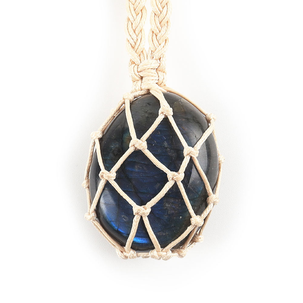 Pendentif labradorite naturelle 1,3x1,7 pouces pour la protection