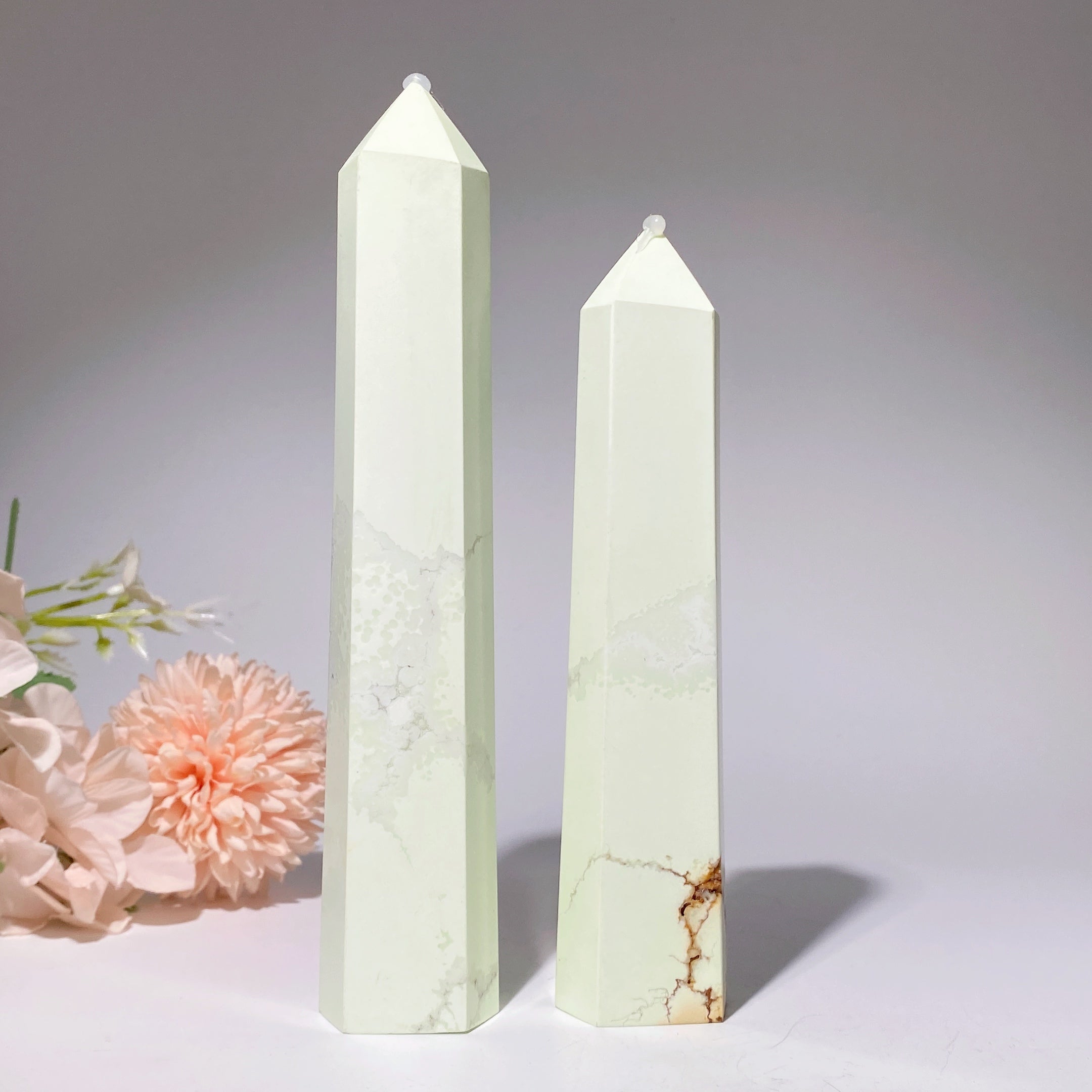 Natural Magnesite Crystal Tower 15-22cm Healing Obelisk