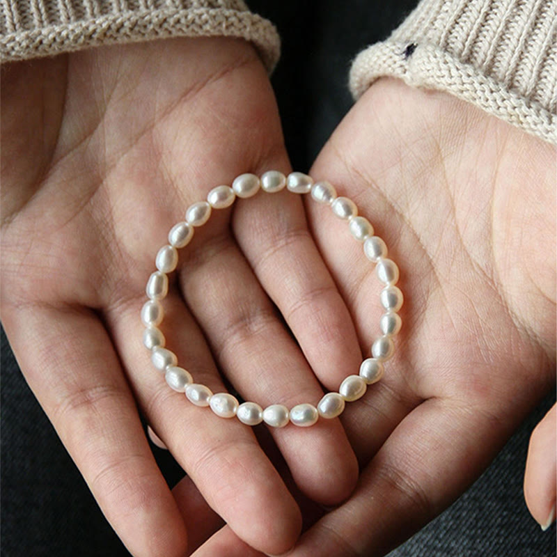 Bracelet de perles de guérison naturelles de 4 à 5 mm pour l'optimisme