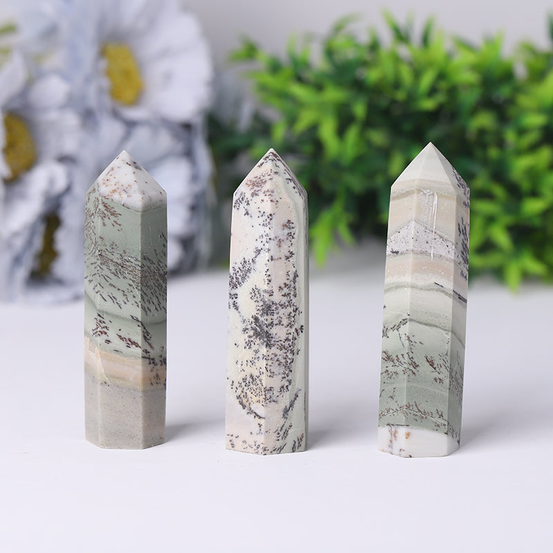 Natural Picture Jasper Crystal Tower 2.4-4.5 Inches Healing Point