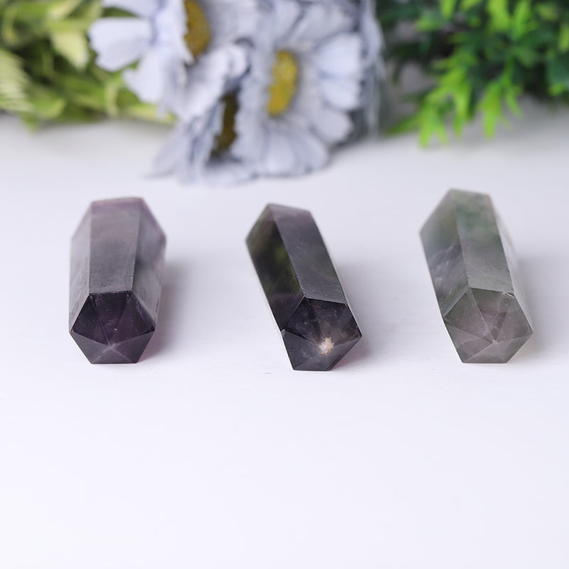 Natural Rainbow Fluorite Crystal Tower 2.4-4.5 inch Points