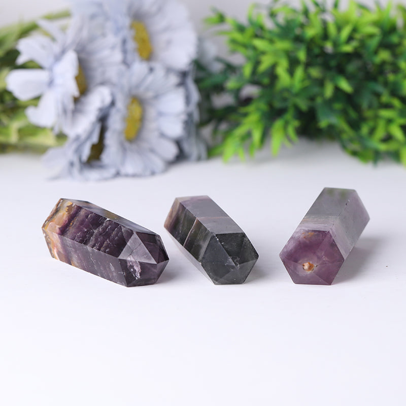 Natural Rainbow Fluorite Crystal Towers 2.4-4.5 in for Energy Healing