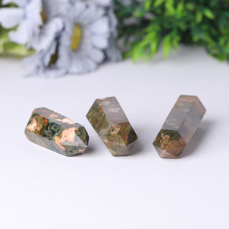 Natural Rainforest Jasper Healing Crystal Tower 2.4-4.5 inches
