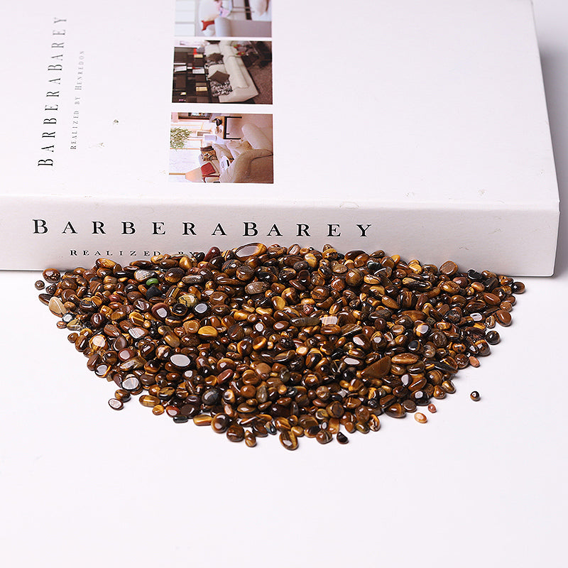 Éclats d'œil de tigre naturel, pierres polies de 5 à 9 mm