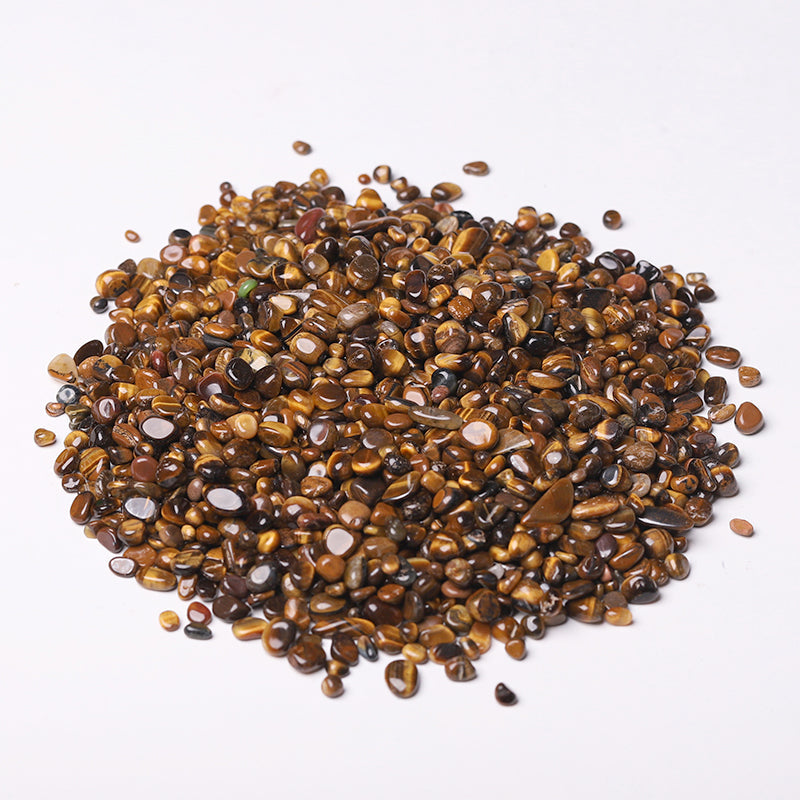 Éclats d'œil de tigre naturel, pierres polies de 5 à 9 mm