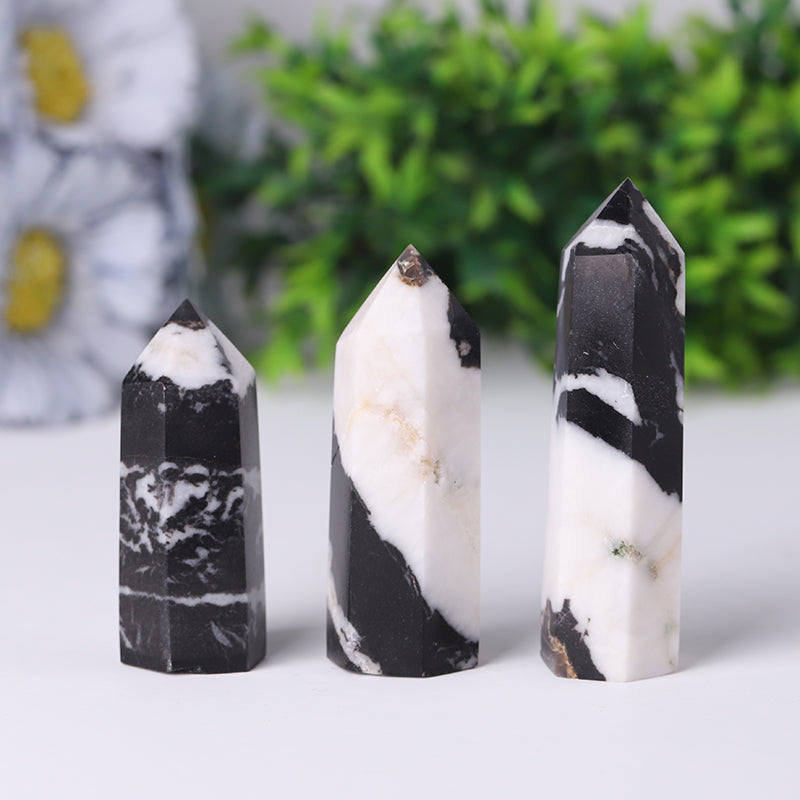 Natural Zebra Jasper Point Tower 2.4-4.5 inch Healing Crystal