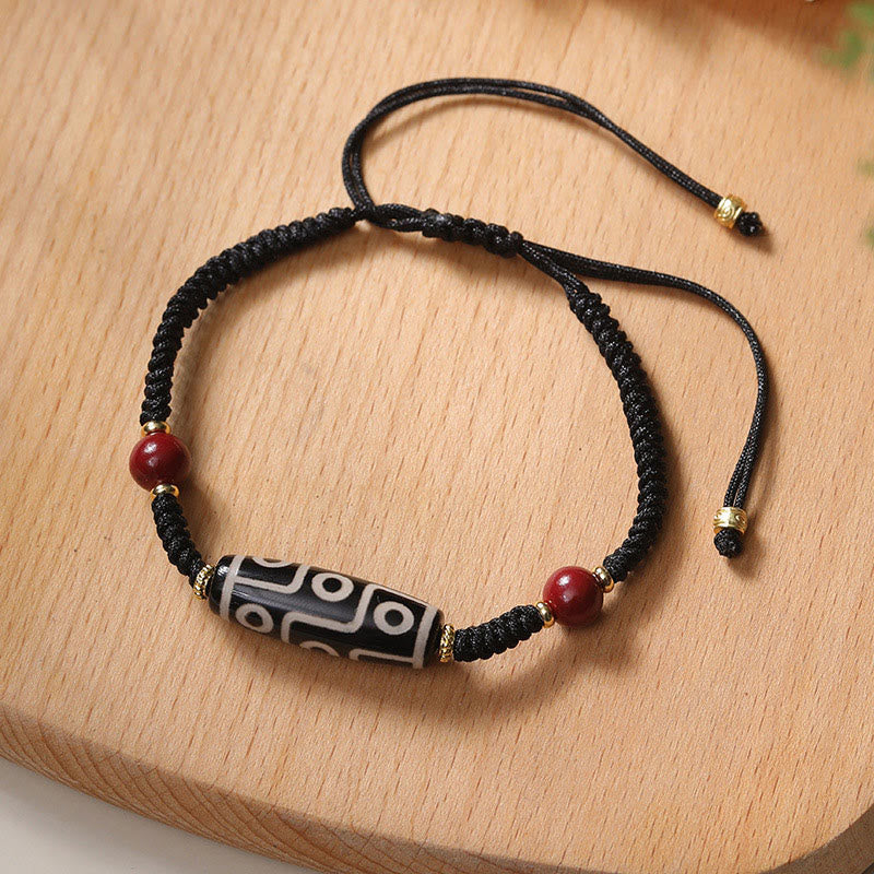 Bracelet de protection spirituelle en perles Dzi à neuf yeux