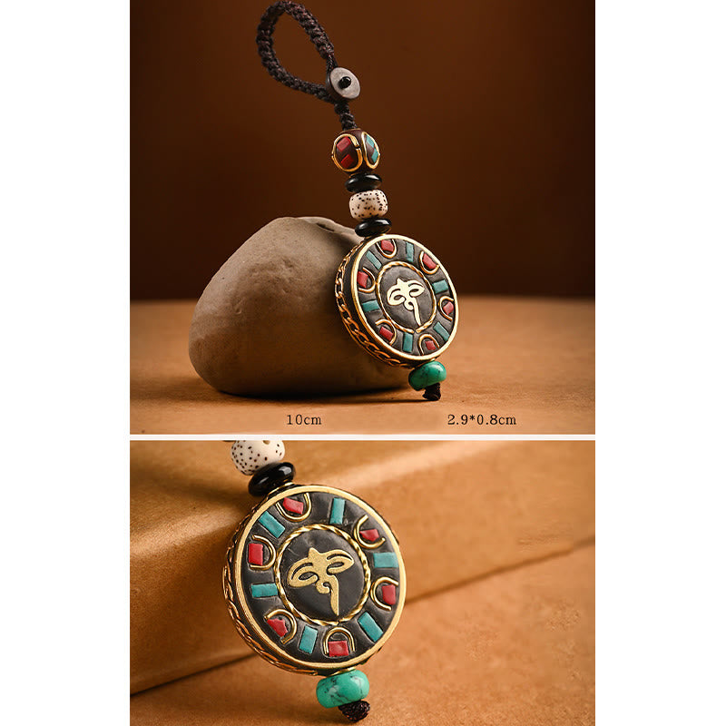 Om Mani Padme Hum Bodhi Seed Peace Porte-clés Charm